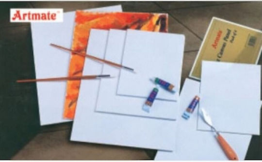 Artmate Καμβάς Καρτολίνο Λευκός Τετράγωνος με Σφήνες 20x20εκ. 280gr/m²