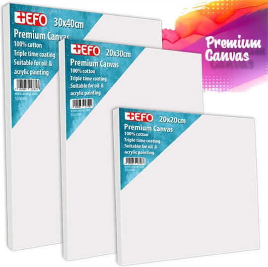 Colorfix Καμβάς σε Τελάρο Λευκός Ορθογώνιος με Σφήνες 24x30εκ. 380gr/m² 1τμχ