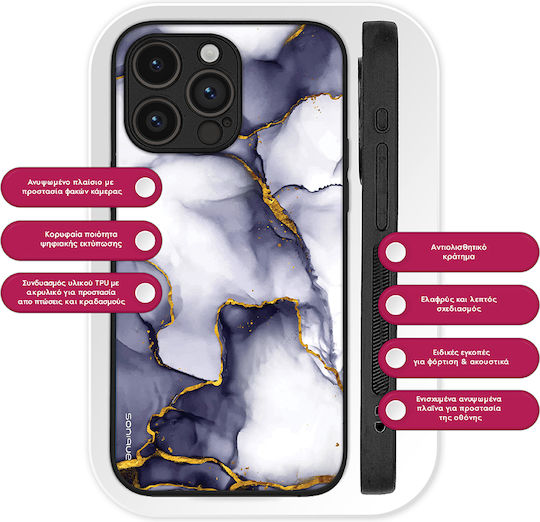Sonique Marble Series Case for Honor Magic6 Pro 5G Purple Gray