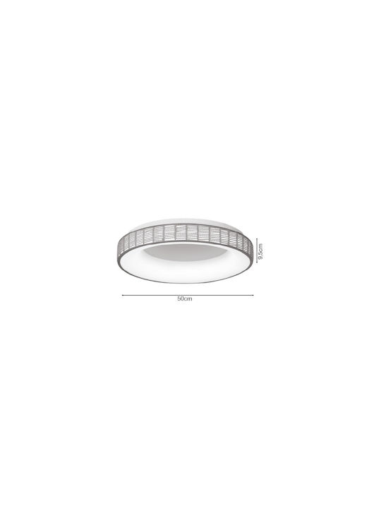 Inlight Πλαφονιέρα Οροφής Καφέ με Ενσωματωμένο LED