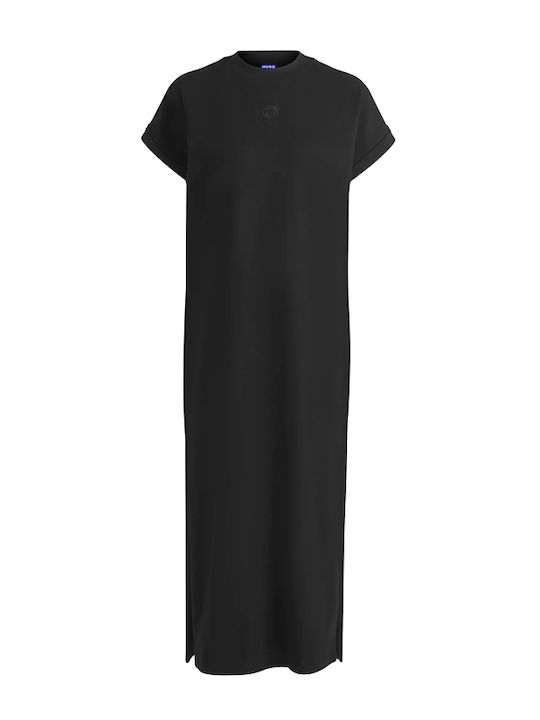 Summer Midi T-Shirt Dress Black
