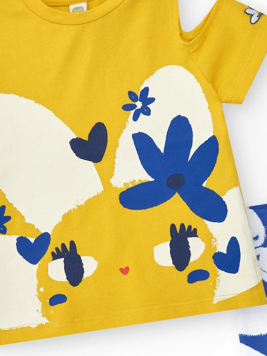 Kinder-Set mit Leggings Sommer 2Stück Gelb