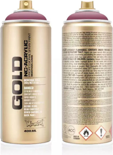 Montana Cans Σπρέι Βαφής Ακρυλικό με Μεταλλικό Εφέ Χρυσό Easter Yellow 400ml