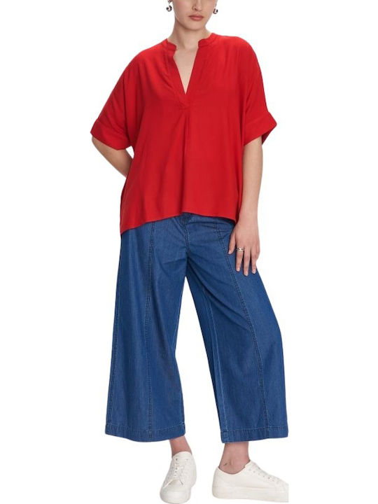 Tunic with 3/4 Sleeve Red