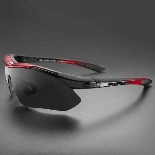 Rockbros Γυαλιά Ποδηλασίας με Μαύρο Σκελετό και Polarized / Διάφανους Φακούς