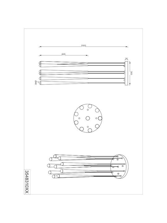Trio Lighting Висящо Осветително Тяло Златист