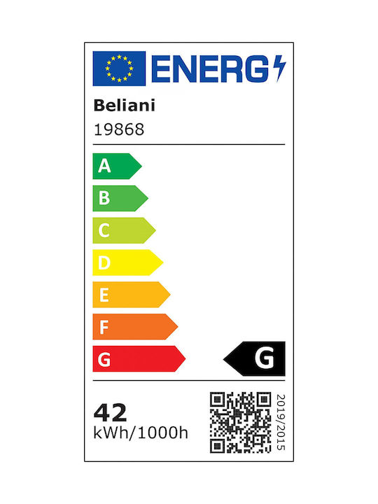 Beliani Κρεμαστό Φωτιστικό Χρυσό LED
