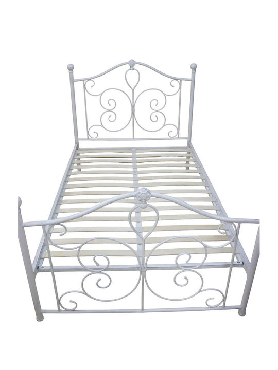 Heart Doppelbett Metallisch Bronze Patina mit Matratze 150x200cm