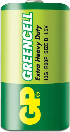 Gp Greencell Zinc Carbon Battery 13g-s2 R20 2 Pcs Per Pack Shrink 1.5v