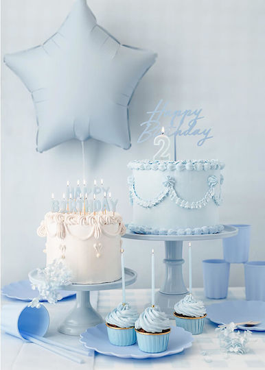 Luftballon Folie Stern Light Blue 48cm
