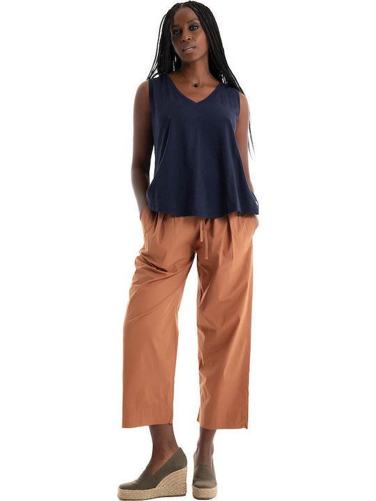 Women's Blouse Cotton Blue