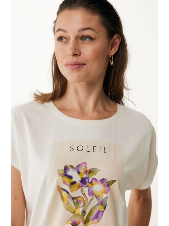 Women's Blouse Short Sleeve Off White