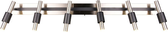 Trio Lighting Σποτ με 6 Φώτα σε Ασημί Χρώμα