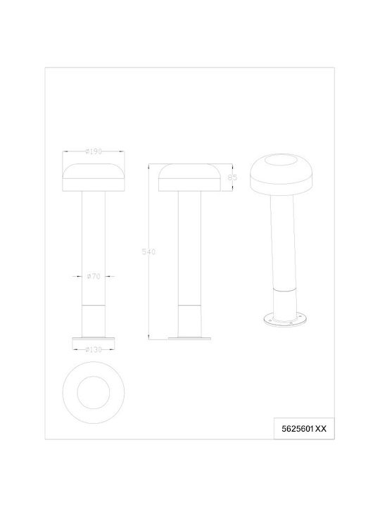 Trio Lighting Φωτιστικό Κολωνάκι Εξωτερικού Χώρου