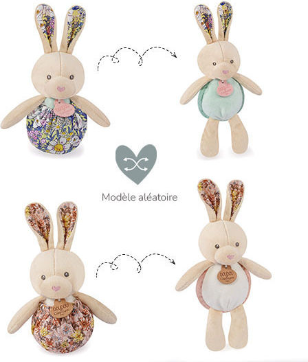 Doudou et Compagnie Iepuraș de pluș flori 20 cm