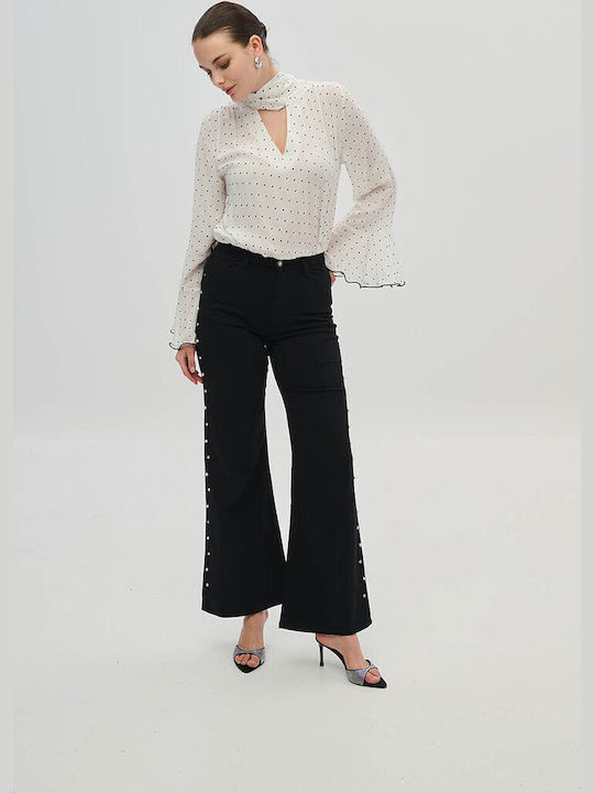High Waist Women's Jean Trousers in Bootcut Fit JIN