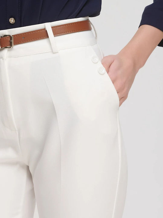 Damen Stoff Hose White
