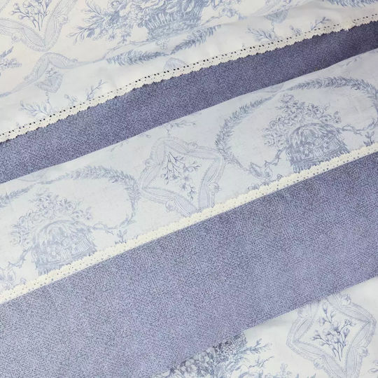 Das Home 1696 Υπέρδιπλο Blue, Ecru 230x250cm Das Home 1696 Υπέρδιπλο Blue, Ecru 230x250cm