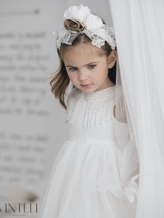 Vinte li Ecru Rochie de Botez