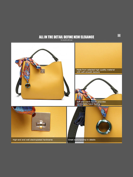 Geantă de damă Tote De mână Galbenă