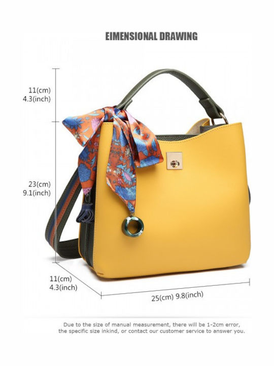 Geantă de damă Tote De mână Galbenă