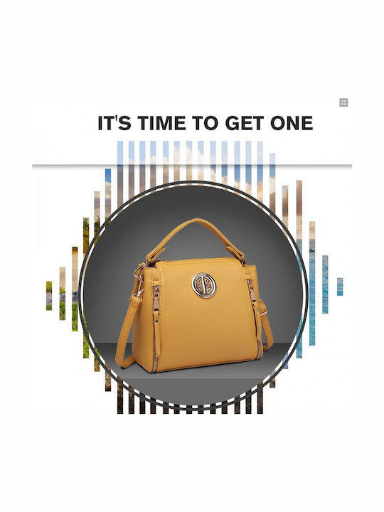 Leather Women's Bag Handbag Yellow