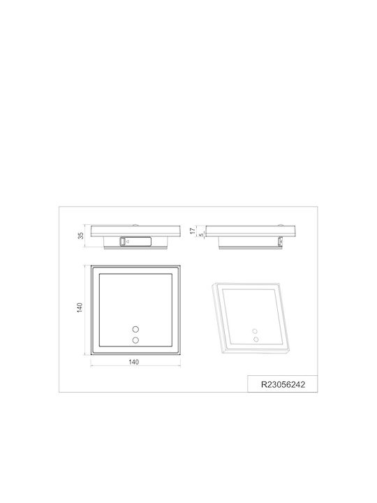 Trio Lighting Επιτοίχιο Εξωτερικό Φωτιστικό Γκρι
