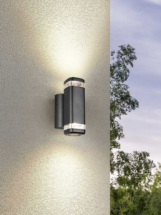 Trio Lighting Επιτοίχιο Εξωτερικό Φωτιστικό Μαύρο