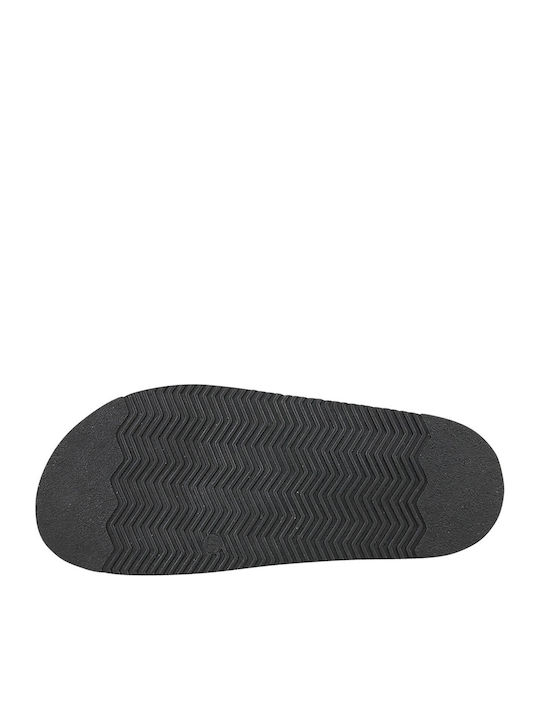 Leather Women's Flat Sandals in Black Color