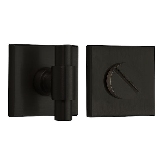 Set Square Rosette WC Security Latch Zogometal 1846 Bronze