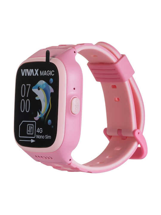 Vivax Παιδικό Smartwatch 4G με GPS Ροζ