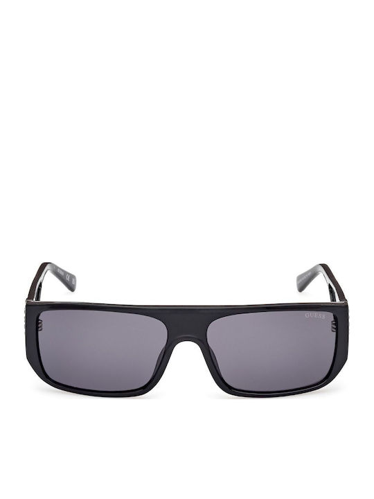 Guess Men's Sunglasses with Black Plastic Frame and Gray Lens GU00136 01A