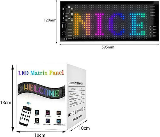 Εύκαμπτη Επιγραφή LED Μονής Όψης RGB