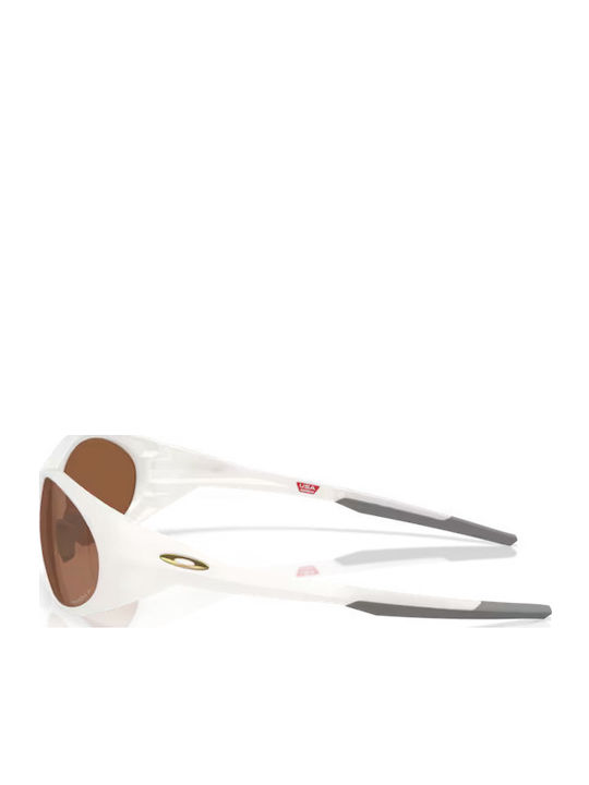 Oakley Redux Men's Sunglasses with White Plastic Frame and Brown Lens OO9438-24