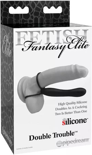 Pipedream Fetish Fantasy Elite Double Trouble Anal Dildo mit Dildo 15cm in Schwarz Farbe