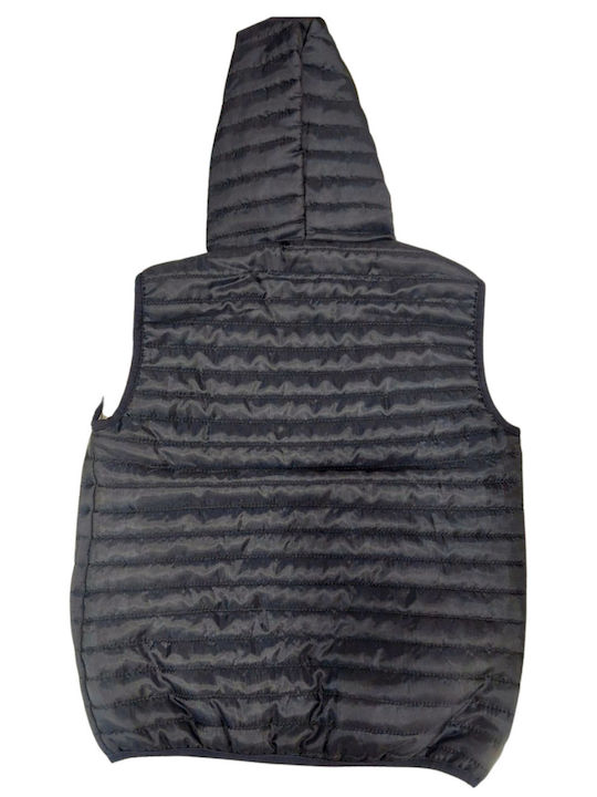 Kinder Freizeitjacke Ärmellos mit Kapuze Blau