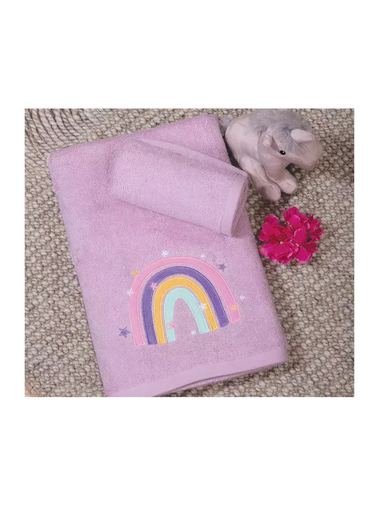 Nef-Nef Homeware Σετ Βρεφικές Πετσέτες 2τμχ Water Rainbow Rainbow 70x140cm Βάρους 420gr/m²