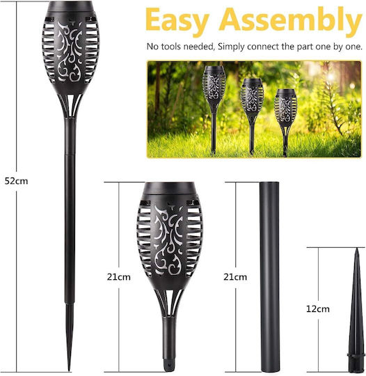Set of 6 Solar Lights Torches