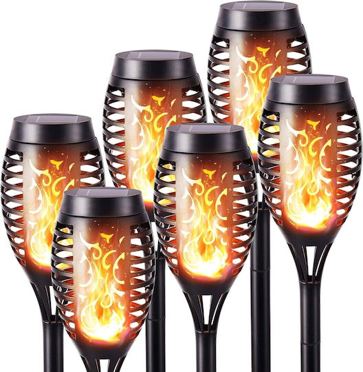 Set of 6 Solar Lights Torches
