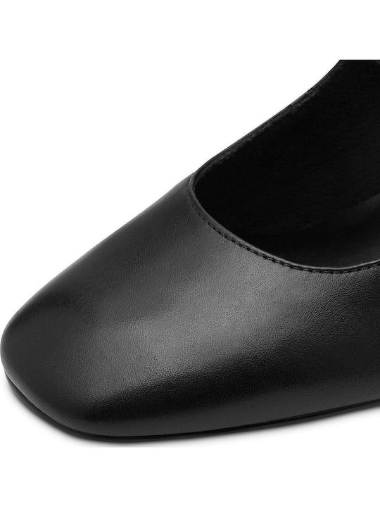 Δερμάτινες Γόβες με Λουράκι Μαύρες