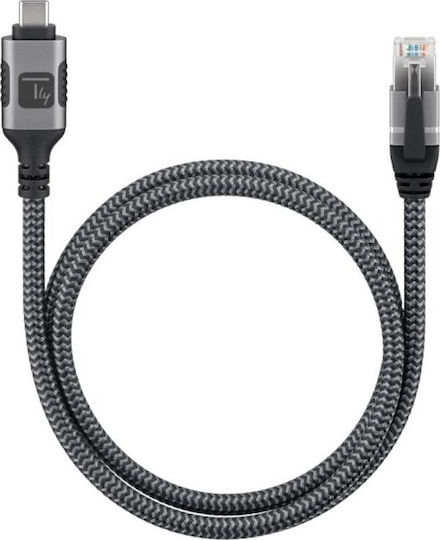 Techly Icoc U3c-rj45-030 USB-C Male to Ethernet RJ45 Male Cable 3m