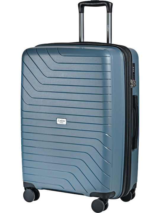 Lavor Medium Hard Gray Suitcase With 4 Wheels Height 66cm