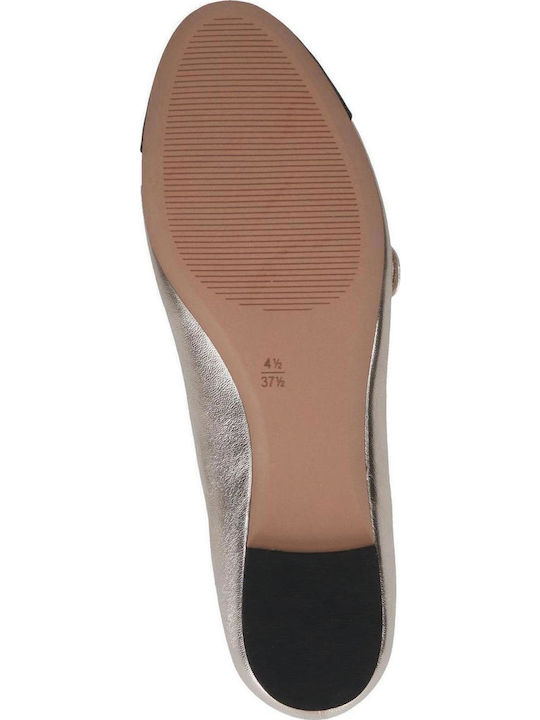 Leather Ballerinas Gold