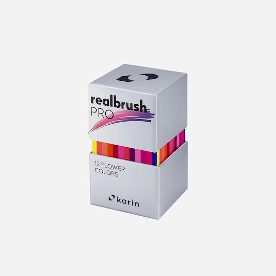 Karin Realbrush Pro Σετ 12 Μαρκαδόρων Νερού Flower Colors
