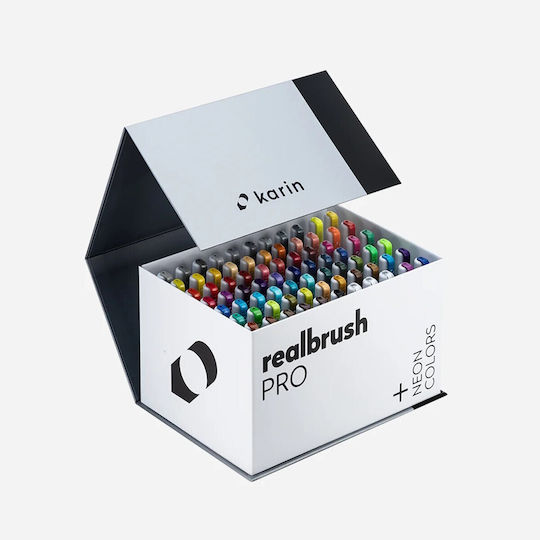 Karin Realbrush Pro Set 72 + 3 Wasser Marker Mega Box Plus
