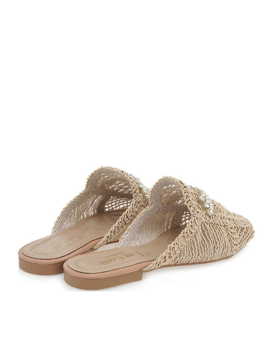 Flat Mules σε Μπεζ Χρώμα