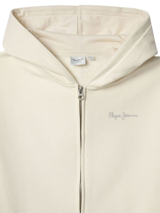 Kids Sweatshirt Cardigan Oyster White JULIA