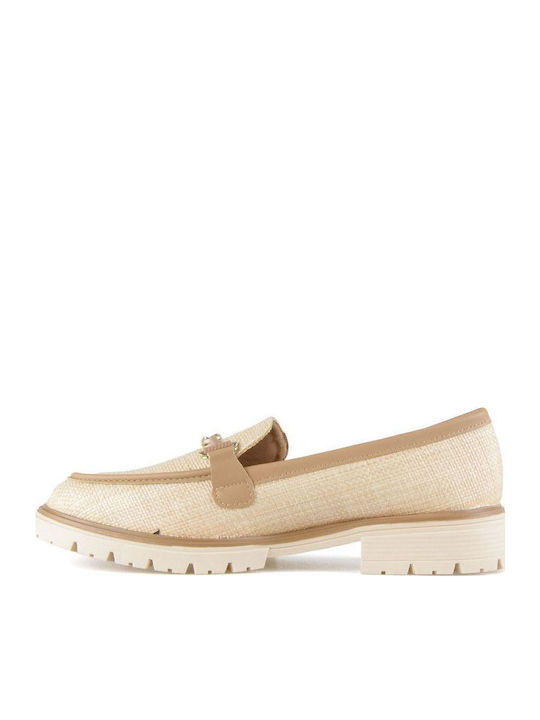 Damen Loafers in Beige Farbe