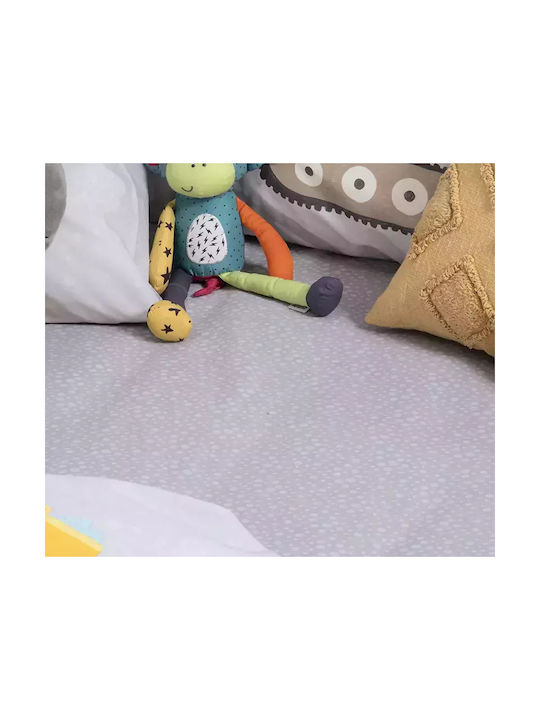 Nef-Nef Homeware Sheet Set Single Cotton Fun At Work Gray 170x260cm 3pcs
