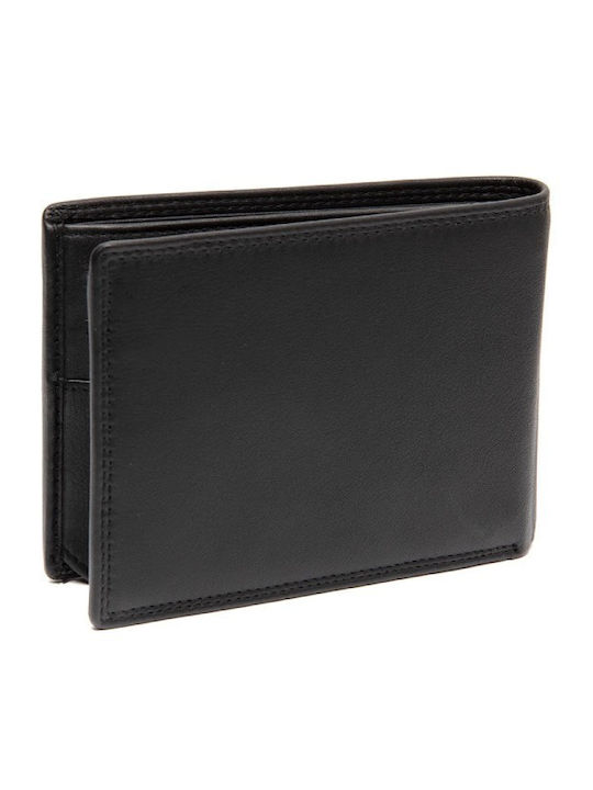Brand Δερμάτινο Ανδρικό Πορτοφόλι Καρτών με RFID Μαύρο